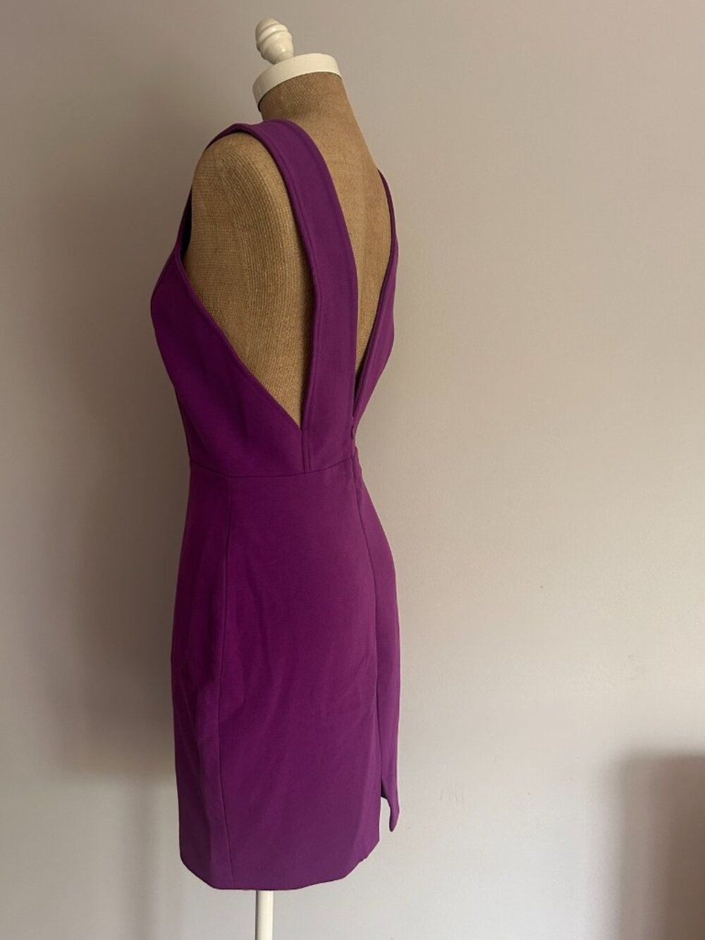 AQAQ Eva Bodycon Mini Dress Fuchsia Pink UK 10 US 6 Fits S-M